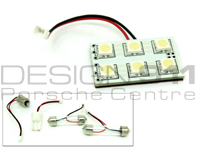 Interior Lamp / Light bulb. 6 LED Pad with adaptors